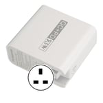 WLX A6 USB C -seinälaturi 53 W 4 USB-latausporttia QC 3.0 PD 20 W nopea seinälaturi IPhone Tablet -kuulokkeelle 100-240V UK Plug