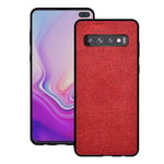 Samsung Galaxy S10 tygklätt fodral - Röd