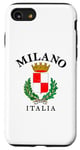 Coque pour iPhone SE (2020) / 7 / 8 Drapeau Milan Vintage Italie Souvenir Italie Milano Empire romain