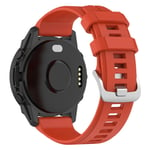 Garmin Fenix 7/5 / Instinct 2 / Forerunner 935/945 - Silikonrem 22mm - Röd