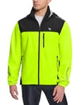 BALEAF Mens Waterproof Jackets Packable Rain Coat Neck Protect Outdoor Cycling Jacket with Zipper Pockets for Hiking for Running Packaway Green/Black M