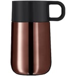 WMF Mug de voyage Impulse, tasse isotherme en acier inoxydable de 0,3 l, fermeture automatique, ouverture à 360°, garde les boissons 6 h au chaud/12 h au froid, cuivre