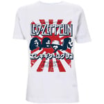 Led Zeppelin Japanese Burst Official Tee T-Shirt Mens Unisex, White, Medium