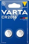 VARTA Batteries Electronics CR2016 Lithium button cell 3V battery 2-pack, Button cells in original blister pack of 2