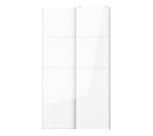 Armoire 2 portes coulissantes L.120 cm ELEGANCE XL blanc laqué