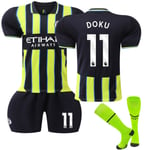 24-25 Nya Manchester City Away Football Kits #11 Doku Träningströjor 26