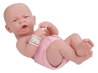 JC Toys La Newborn Boutique – Poupée réaliste de 35,6 cm anatomiquement correcte pour Fille, Tout en Vinyle, conçue par Berenguer, fabriquée en Espagne (18505), Rose