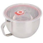 Bento Lunch Box, Silver Stainless Steel Multi‑Purpose Snack Bowl, Compact Portable Home for School Outdoor Camping