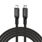 Cable Thunderbolt 4 40Gbps,Supporte Les Vidéos 8K@60Hz/4K@120Hz Compatible avec Thunderbolt 3/USB4 pour Laptop,MacBook,Mac Studio Display,Hub,Appareils Port USB4,Dock(1.0m)