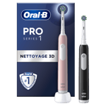 Oral-B Pro Series 1 Brosses À Dents Électriques Rose Et Noire