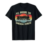 Retro Wagon Train Lover Model Train Railroad Conductor Funny T-Shirt