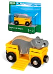 BRIO World Animal Safari Elephant & Wagon Toy Train for Kids Age 3 Years Up