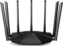 AC23 AC2100 Routeur WiFi Gigabit Double Bande (7 * 6dBi External Antennas, 2,4 GHz & 5 GHz, 4 Ports Gigabit, MU-MIMO, pour Fibre Optique, réseau hôte, IPV6)