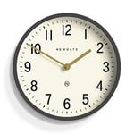 NEWGATE® Master Edwards Horloge Murale – Horloge de Cuisine – Horloge de Salon – Horloge de Bureau – Horloge Horloge Ronde – Horloge de Designer – Élégante décoration d'intérieur (Gris)