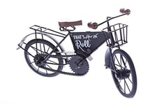 Boxer Gifts Rouleau de décoration Rustique en Forme de vélo | Sculpture Vintage en métal | Décoration de la Maison, Anniversaire, Noël, fête des pères, Cadeau pour Un Cycliste, Noir