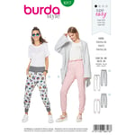 Burda 6317 - Joggebukse EUR: 34-46, US: 8-20