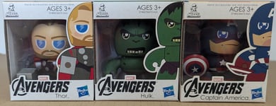 Avengers Mighty Muggs Set of 3 Action Figures - Captain America - Hulk - Thor