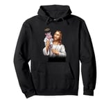 Moo Deng Jesus and the Hippo Symbol of Love Pullover Hoodie