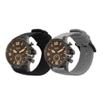 Silicone Watch Strap Set for Fossil Men's Nate Q Machine 