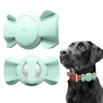 elago Pet Collar Ribbon Case Compatible with Apple AirTag, Cute Designed Holder for Dog Cat Collar Loop Harness, Premium Silicone Protective Cover [Tracking Device Not Included] (Mint)