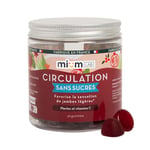 Mium Lab - Circulation sanguine, Jambes lourdes, Élimination de l’eau - Plantes (Vigne Rouge, Cassis & Queues de Cerises) Vitamine C - Gummies Sans Sucres - Cure 21 jours - Fabriqué en France