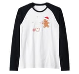 I Teach The Smartest Cookies Christmas Gingerbread Kids Boys Raglan Baseball Tee