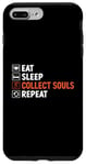 Coque pour iPhone 7 Plus/8 Plus Eat Sleep Collect Souls répète Grim Reaper Halloween