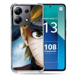 Cokitec Coque Renforcée Shatterproof pour Xiaomi Redmi Note 13 4G Manga Naruto Blanc