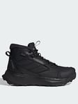 adidas Terrex Winter Leather Mid Cut Rain.Rdy Cold.Rdy Boots, Black, Size 5, Men