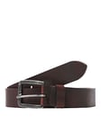 JACK & JONES Men's Jacvictor Leather Belt Noos, Brown (Black Coffee Black Coffee), 36 (Size: 80)