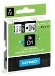 Dymo tape D1 9mm x 7m - Sort hvid