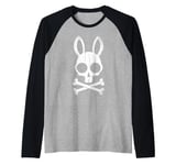 Funny Bunny Skull Crossbones Egg Hunt Easter Day Raglan Baseball Tee