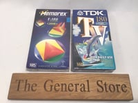 2x Blank VHS Tapes- E180 3hours- High Resolution- New Sealed