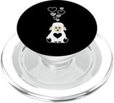 Coeurs de moutons mignons - J'aime les moutons PopSockets PopGrip - Support et Grip pour Smartphone/Tablette avec un Top Interchangeable PopSockets PopGrip pour MagSafe