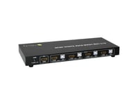 Techly 4X1 Usb Hdmi Kvm Switch 4Kx2k - Kvm / Lyd / Usb-Svitsj - 4 X Kvm/Lyd - 1 Lokalbruker - Stasjonær