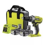 Ryobi ONE+ 18V 2 x 1.5Ah Li-ion Brushed Cordless Combi drill R18PD3-215SK