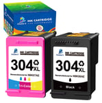 DOUBLE D Remanufactured for HP 304 304XL Ink Cartridges for HP Envy 5010 5020 5030 5032 Deskjet 2620 2622 2630 2632 2633 2634 3720 3730 3733 3735 3750 3760 3762 3764 (1 Black, 1 Colour)