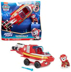 PAT' PATROUILLE AQUA PUPS - Voiture + Figurine Marcus - Voiture Pat Patrouille Marcus - Figurine à Collectionner - Thème Mer Et Aventures Sous-Marines - Paw Patrol - Jouet Enfant 3 Ans +