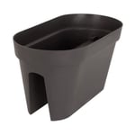 ARTEVASI Jardinière pour balcon Capri - 30 x 60 x H 30 cm - 26,8 L - Gris anthracite