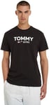 Tommy Hilfiger Men's TJM Slim Essential Tommy Tee Dm0dm18264 S/S T-Shirts, Black (Black), S