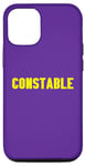 Coque pour iPhone 15 Impression jaune sur le dos de la police police police en service