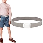 NiceYnn Ceinture Élastique pour Enfant Garçon Fille de 2-15 Ans Entièrement Réglable Extensible pour Pantalon Jean Robe Gris