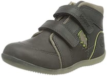 KICKERS Biboy Power Ankle Boot, GRAY GREEN, 2 UK Child