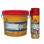 SIKA - Mousse polyuréthane expansive - Usage tous sens - Expansion 20L - 250ml - Blanc + Enduit de lissage et finition en pâte - Prêt à l'emploi - Pour murs intérieurs - Sec au toucher en 1h - 5kg