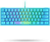 K61 60% COMPACT UK LAYOUT QWERTY 62 CLÉS COMPACT RGB JEUX CLAVIER, APEX PRO GRAVURE LASER, SPIRIT OF GAMER CLAVIER, MINI TKL MÉCANIQUE SENSATION CLAVIER, COMPATIBLE PC/LAPTOP/COMPU[KEY230489]