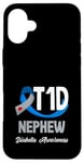 Coque pour iPhone 16 Plus Sensibilisation au diabète de type 1 T1D Neveu