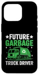 Coque pour iPhone 16 Pro Future Garbage Truck Driver Déchets Collecteur de déchets Sanitation