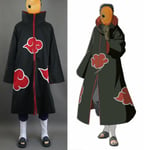 Naruto Akatsuki Tobi Uchiha Obito Robe Cloak Coat + Resin Mask Cosplay Costume -a XL