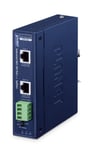 PLANET IP30 Industrial Single-Port 10Gbps 802.3bt PoE++ Splitter 24 V