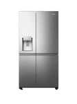 HISENSE PureFlat Infinite RS818N4IIE American-Style Smart Fridge Freezer - Steel